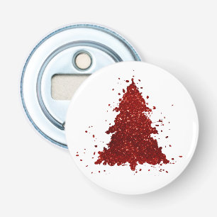 Classic Christmas Tree Festive Rich Crimson Red Bottle Opener