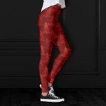 Classic Christmas Tree | Festive Rich Crimson Red Leggings<br><div class="desc">Tis the season for joyful wearable art! Modern, dark, and moody patterned holiday fashion attire. This fun festive design features a whimsical sparkly Christmas trees with a frisky paint splatter enhanced with faux metallic glitter along with a matching low profile solid background. For other colors or matching products, please contact...</div>