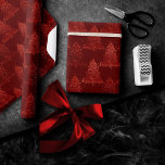 Classic Christmas Tree | Festive Rich Crimson Red Wrapping Paper<br><div class="desc">Tis the season for rich creative, artsy custom color! Modern, dark, and moody patterned holiday design with a fun festive jewel tone palette features a whimsical sparkly Christmas trees with a frisky paint splatter enhanced with faux metallic glitter along with a matching low profile solid background. For other colors or...</div>
