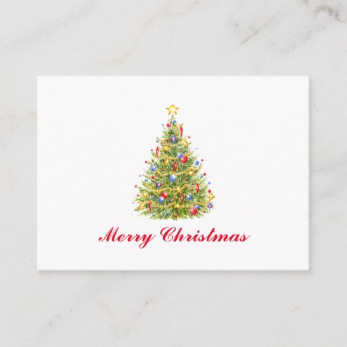 Classic Christmas Tree Gift Tag Enclosure Card