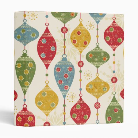 Classic Christmas Tree Holiday Gift 3 Ring Binder
