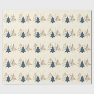 Classic Christmas Tree Ivory  Wrapping Paper