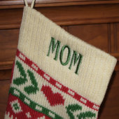 Classic Christmas Tree Knit Christmas Stocking (Front)