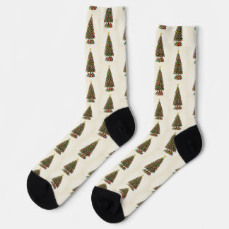 Classic Christmas Tree Pattern Socks