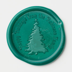 Classic Christmas Tree Sihlouette Holiday Wax Seal Sticker