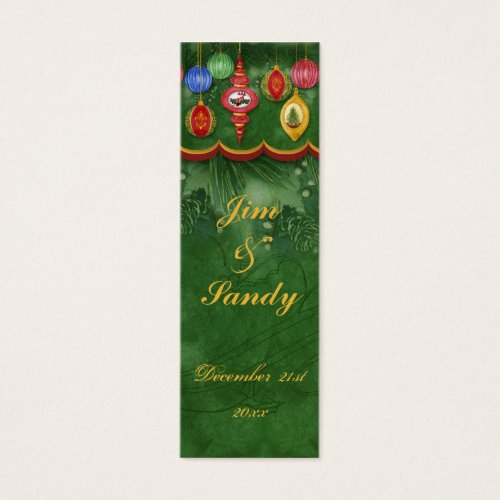 Classic Christmas Wedding Gift Tag  Favor Cards