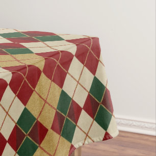 Classic, Christmas/winter argyle patterned Tablecloth