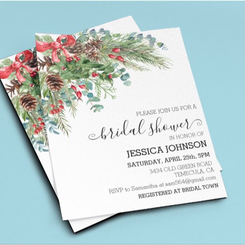 Classic Christmas Winter Bridal Shower Budget 