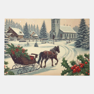 Classic Christmas/Winter Door Mat