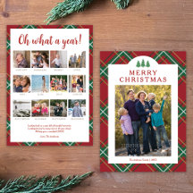 Classic Christmas Year in Review Multi-Photo Card