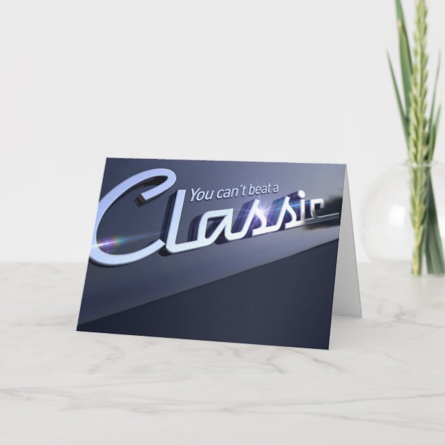 Classic Chrome Car Emblem Card (Front)