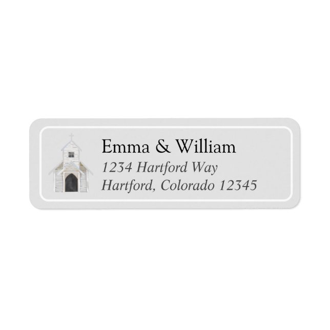 Classic Church Address Labels (Front)