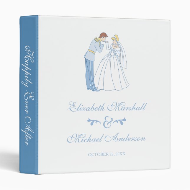 Classic Cinderella Wedding 3 Ring Binder (Front/Spine)