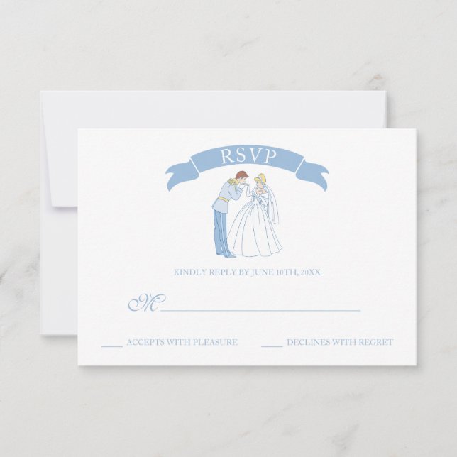 Classic Cinderella Wedding Classic RSVP (Front)