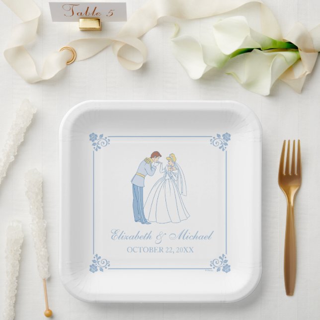 Classic Cinderella Wedding Paper Plates (Wedding)