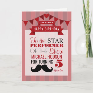 Classic Circus Poster Children's Birthday Card
