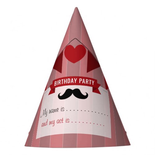 Classic Circus Poster Childrens Birthday Party Hat