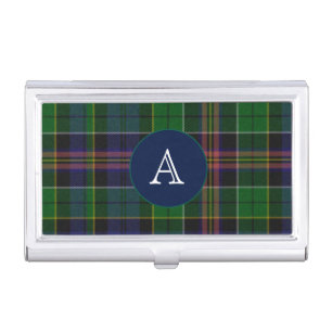 Classic Clan Allison Tartan Plaid Monogram Business Card Holder