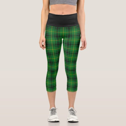 Classic Clan Arthur MacArthur Tartan Plaid Capri Leggings