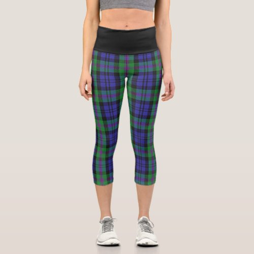 Classic Clan Baird Tartan Plaid Capri Leggings