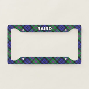 Classic Clan Baird Tartan Plaid License Plate Frame