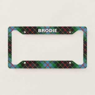 Classic Clan Brodie Tartan Plaid License Plate Frame