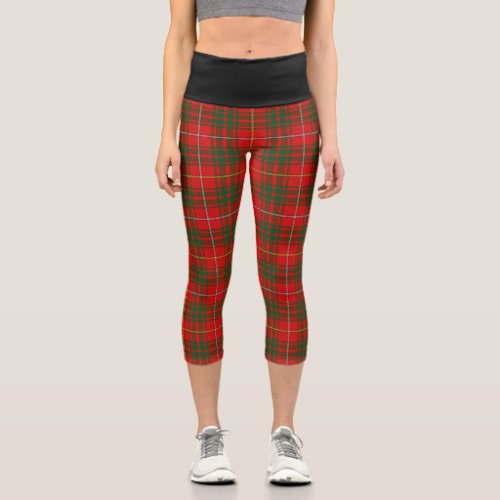 Classic Clan Bruce Tartan Plaid Capri Leggings