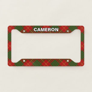 Classic Clan Cameron Tartan Plaid License Plate Frame