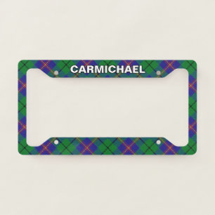 Classic Clan Carmichael Tartan Plaid License Plate Frame