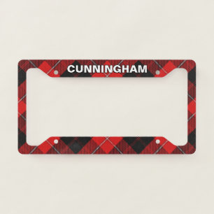 Classic Clan Cunningham Tartan Plaid License Plate Frame