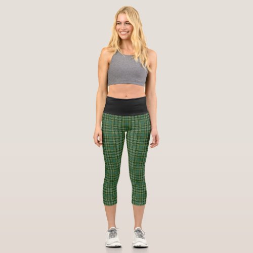 Classic Clan Currie Tartan Plaid Capri Leggings