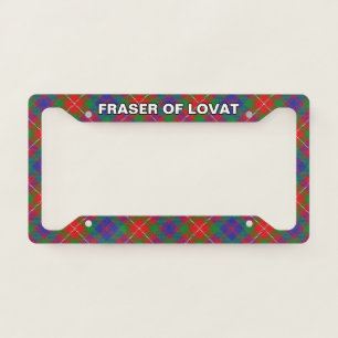 Classic Clan Fraser of Lovat Tartan Plaid License Plate Frame