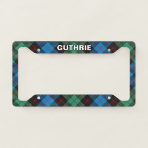 Classic Clan Guthrie Tartan Plaid License Plate Frame