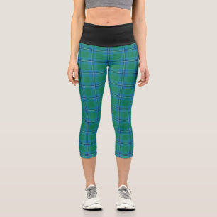 Classic Clan Irvine Irwin Tartan Plaid Capri Leggings