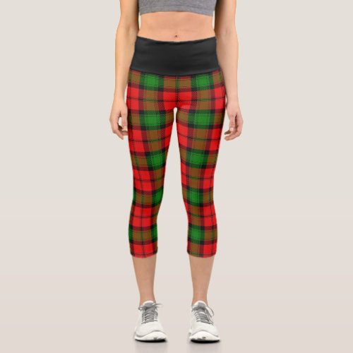 Classic Clan Kerr Tartan Plaid Capri Leggings