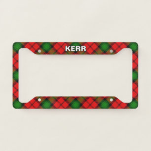 Classic Clan Kerr Tartan Plaid License Plate Frame