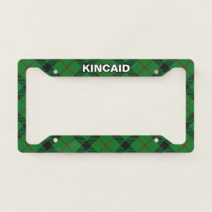 Classic Clan Kincaid Tartan Plaid License Plate Frame