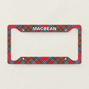 Classic Clan MacBean MacBain Tartan Plaid License Plate Frame
