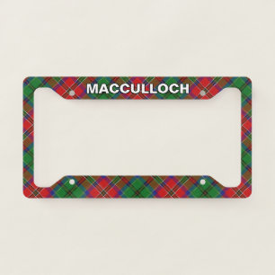 Classic Clan MacCulloch Tartan Plaid License Plate Frame