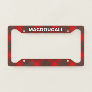 Classic Clan MacDougall Tartan Plaid License Plate Frame