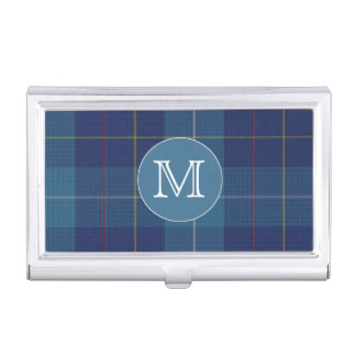 Classic Clan MacKerrell Tartan Plaid Monogram Business Card Case