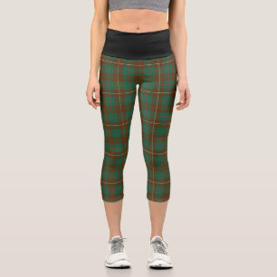 Classic Clan MacKinnon Hunting Tartan Plaid Capri Leggings