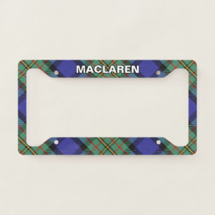 Classic Clan MacLaren Tartan Plaid License Plate Frame