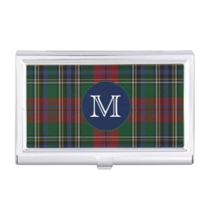 Classic Clan MacLean Tartan Plaid Monogram Business Card Case