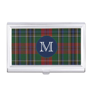 Classic Clan MacLean Tartan Plaid Monogram Business Card Case