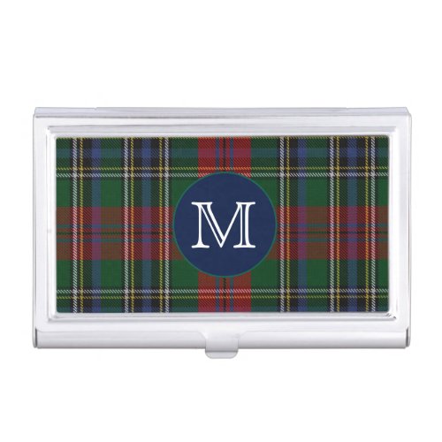 Classic Clan MacLean Tartan Plaid Monogram Business Card Case