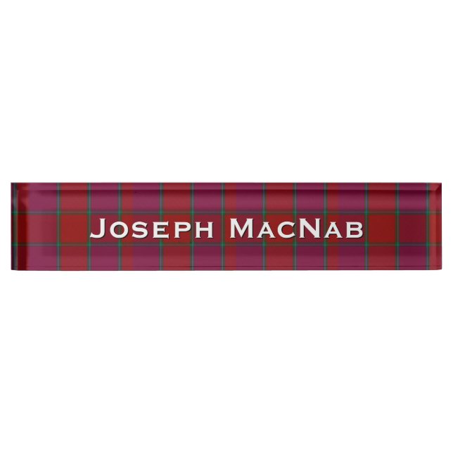 Classic Clan MacNab Custom Desk Nameplate (Front)