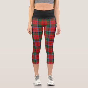 Classic Clan MacNaughton Tartan Plaid Capri Leggings