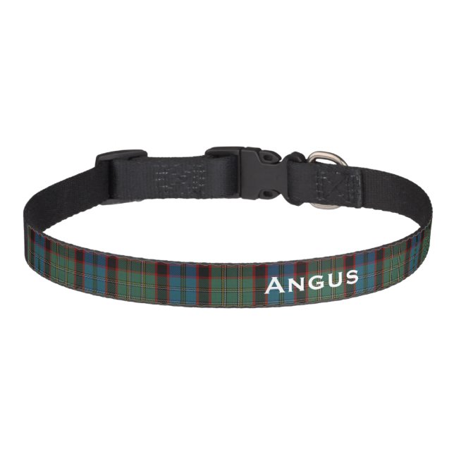 Classic Clan MacNicol Plaid Custom Dog Collar (Front)