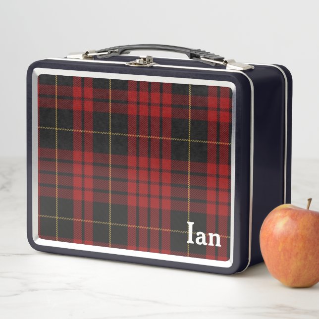 Classic clan MacQueen Tartan Plaid Custom Metal Lunch Box (In Situ)
